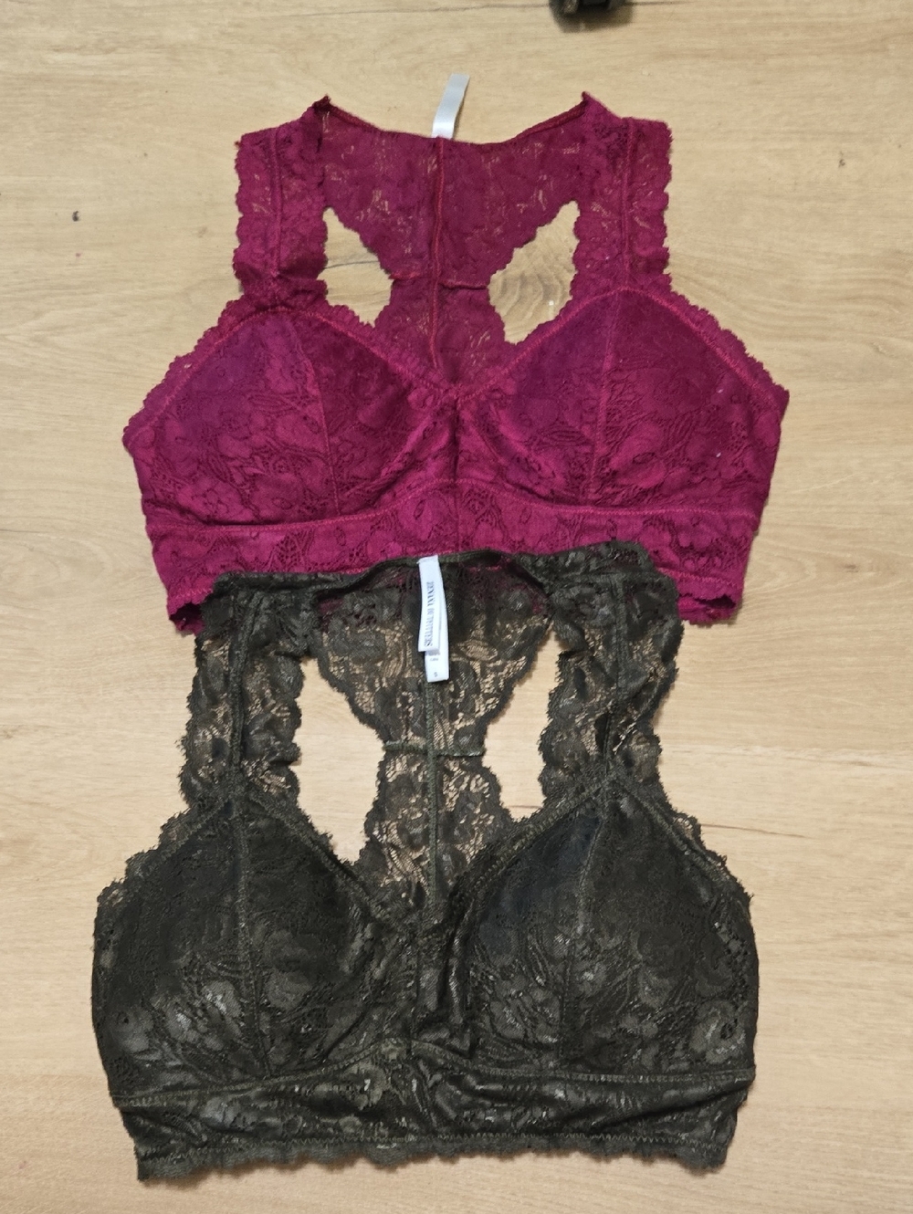 Zenana outfitters womens lace padded bralettes razorback size small